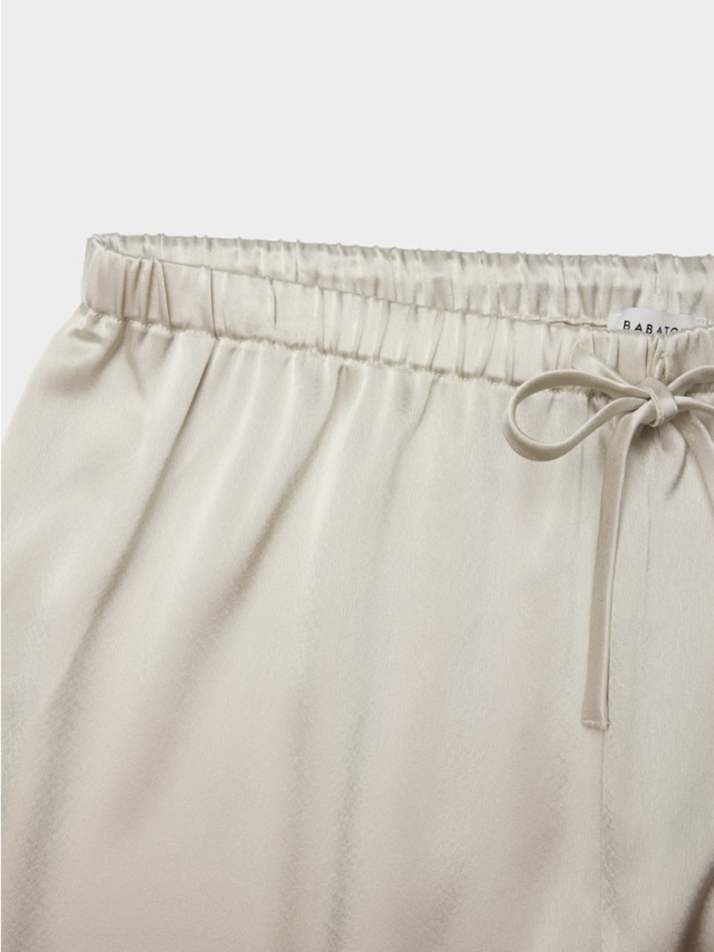Aritzia Archer Satin Wide-Leg Pants in Soft Cream - Picture 2 of 6